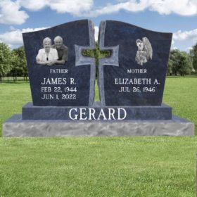 Bahama Blue Cross Companion Headstone