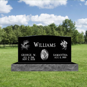 black granite headstones