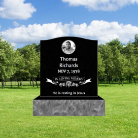 black granite headstones